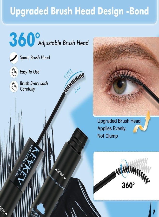 كيڤ كيڤ مزيل لاصق الرموش Lash Bond and Seal لتركيب الرموش الاصطناعية، طقم 3 في 1، لاصق قوي لتثبيت الرموش وإزالتها بلطف وسرعة، مزيل لتجمعات الرموش، تركيب الرموش الاصطناعية بنفسك في المنزل، سهل الاستخدام (10 مل + 5 مل) - Image 3